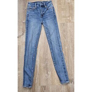 American Eagle Womens Super Hi-Rise Jegging Jeans Size 0 Regular Blue